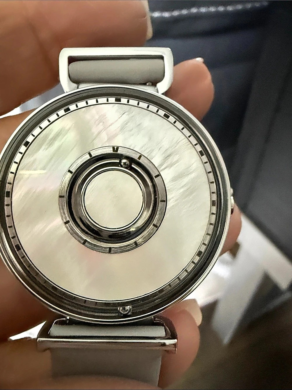 Magneto White & Silver Watch Like New